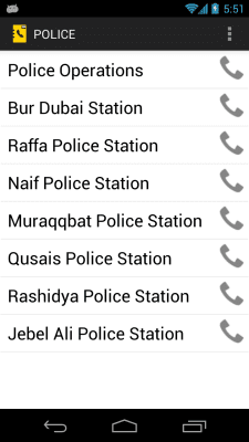 Screenshot of the application Dubai Phone Directory - #2