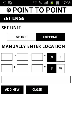 Screenshot of the application PointToPoint - #4