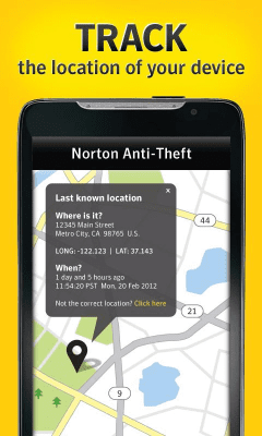 Screenshot of the application Norton Anti-Theft - #2
