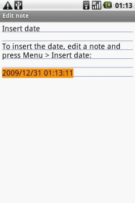 Screenshot of the application OI Insert Date - #2