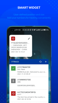 Screenshot of the application 17TRACK Parcel Tracking - #5