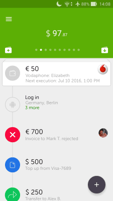 Screenshot of the application Wallet One - #1