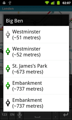 Screenshot of the application London (Metro 24) - #7