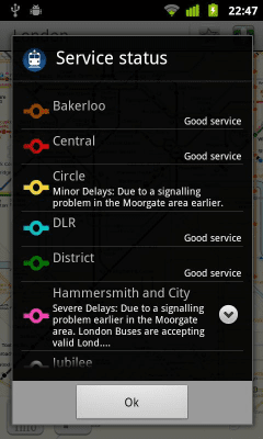 Screenshot of the application London + NR (Metro 24) - #4