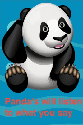 Screenshot of the application Talking Panda - #1