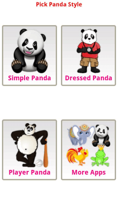Screenshot of the application Talking Panda - #6