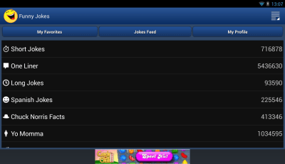 Screenshot of the application Funny Jokes - #5