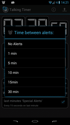 Screenshot of the application Talking Timer - #3