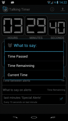 Screenshot of the application Talking Timer - #4