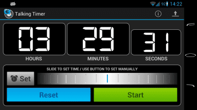 Screenshot of the application Talking Timer - #5