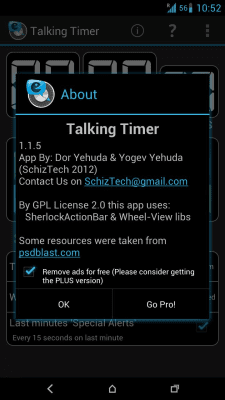 Screenshot of the application Talking Timer - #6