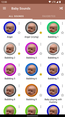 Screenshot of the application Baby Sounds - #1