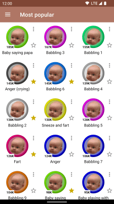 Screenshot of the application Baby Sounds - #3