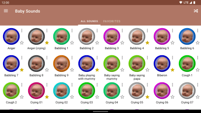 Screenshot of the application Baby Sounds - #5