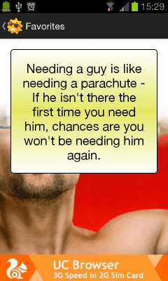 Screenshot of the application Funny Sayings - #4