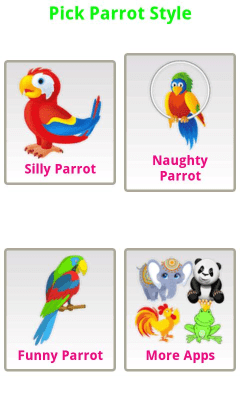 Screenshot of the application Talking Parrots - #5