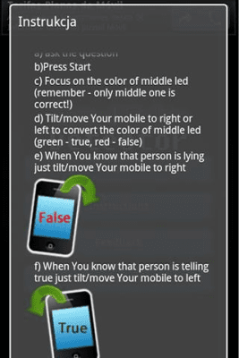 Screenshot of the application Lie Detector Prank - #2