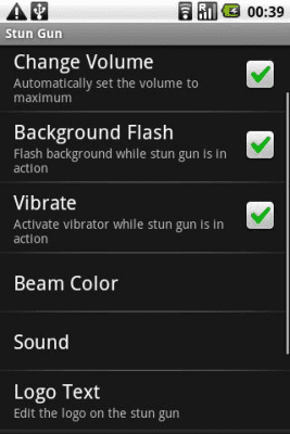 Screenshot of the application StunGun Prank - #3