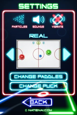 Screenshot of the application Glow Hockey 2 - #3