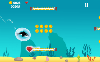Screenshot of the application Killer Whale 2D Platform Game - #3