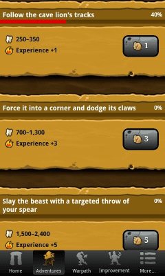 Screenshot of the application Prehistoric Game - #3