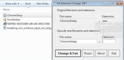 Screenshot of the application Abhishek File Extension Changer - #1