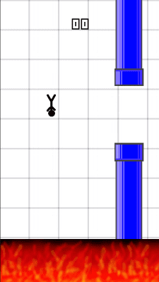 Screenshot of the application Floppy Stickman - #3