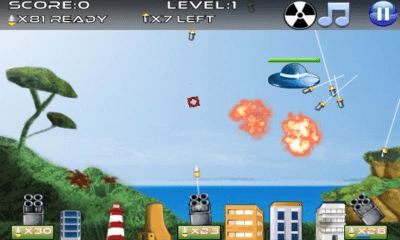 Screenshot of the application Missile defense - #4