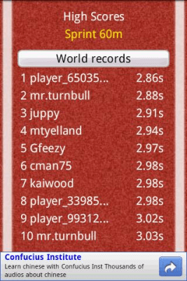 Screenshot of the application Finger Stadium - #4