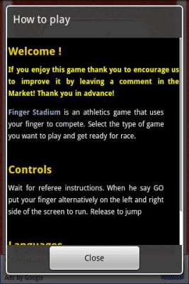 Screenshot of the application Finger Stadium - #5