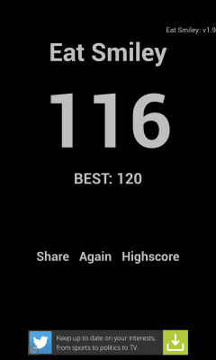 Screenshot of the application Eat Smiley - #4