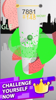 Screenshot of the application Helix Jump - #6