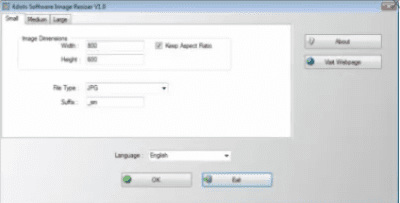 Screenshot of the application 4dots Free Image Resizer - #1