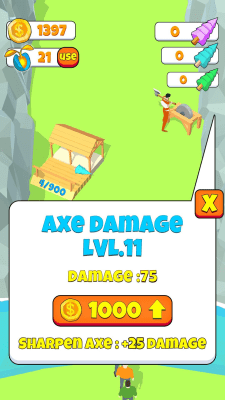 Screenshot of the application Idle Lumberjack 3D - #3