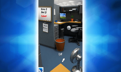 Screenshot of the application Paper Toss - #3