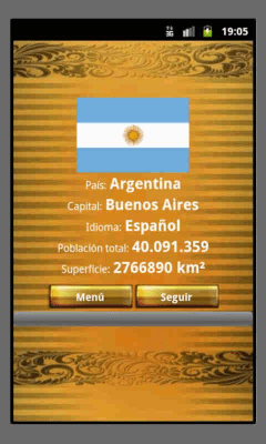 Screenshot of the application Capital Flags Country Quiz - #5