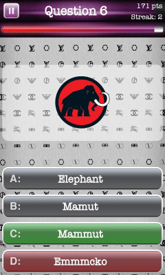 Screenshot of the application Fashion Brands: Guess the Logo - #3