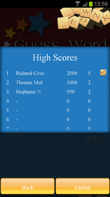 Screenshot of the application Guess the Word - #4