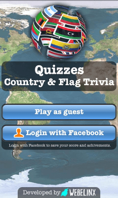 Screenshot of the application Geography - Quiz - #1