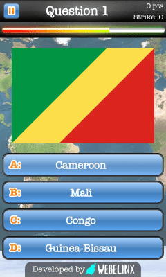 Screenshot of the application Geography - Quiz - #2
