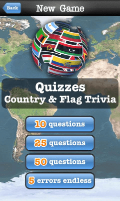 Screenshot of the application Geography - Quiz - #5