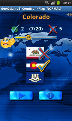 Screenshot of the application Geo Quiz - #5