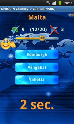 Screenshot of the application Geo Quiz - #7