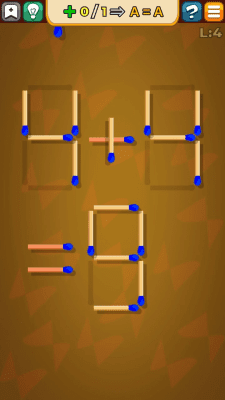 Screenshot of the application Puzzles with matches - #4