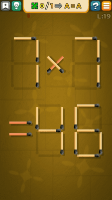 Screenshot of the application Puzzles with matches - #8