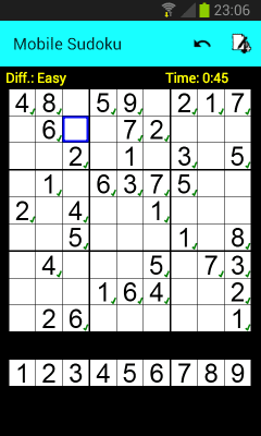 Screenshot of the application Mobile Sudoku (Free) - #3