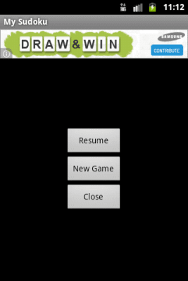 Screenshot of the application My Sudoku - #1