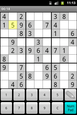 Screenshot of the application My Sudoku - #2