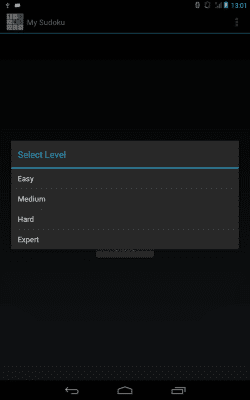 Screenshot of the application My Sudoku - #3