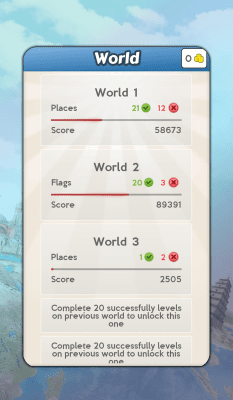Screenshot of the application Scratch That Place Quiz - #3